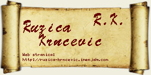 Ružica Krnčević vizit kartica